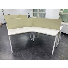 퍼시스 인에이블 120도책상세트[3인석 파티션포함]