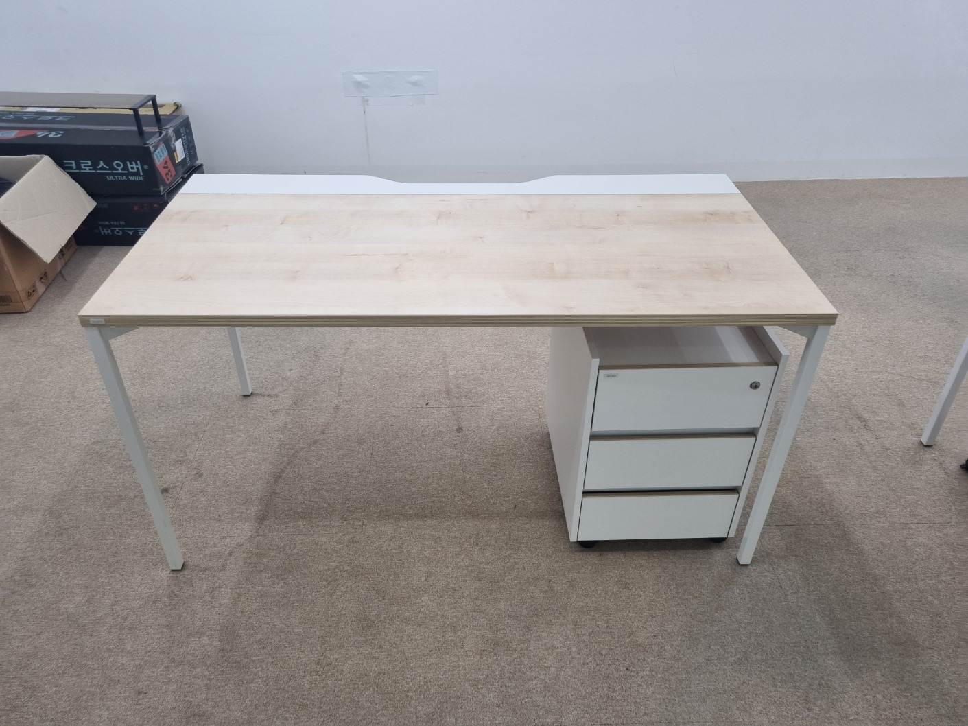 데스커 1400*700 책상[서랍별매,색상:MLWW]-5개예약