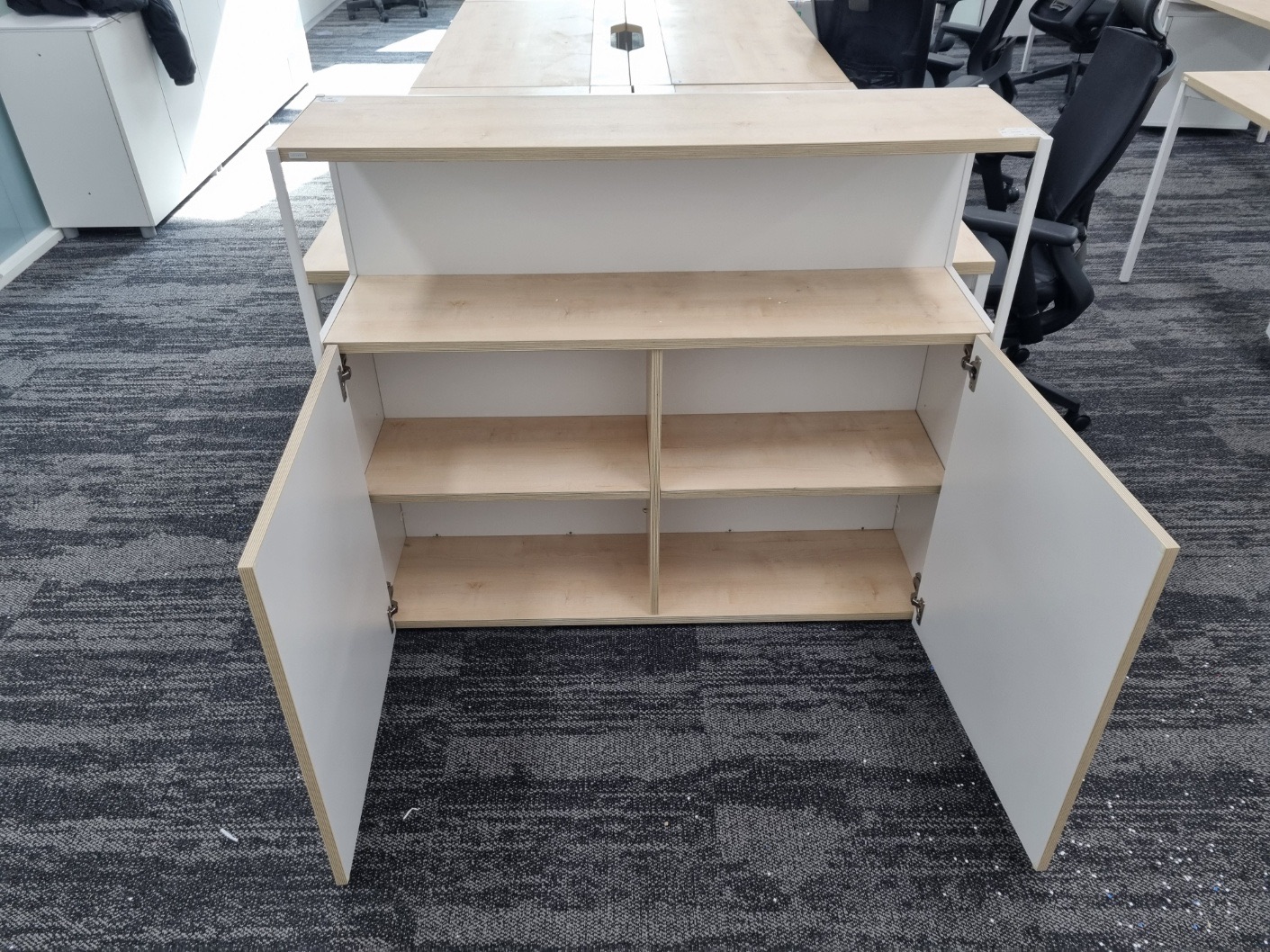 데스커 1200 3단 반문 철제책장