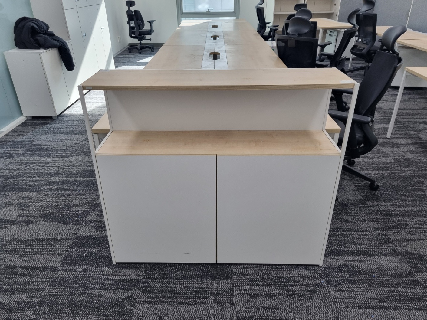 데스커 1200 3단 반문 철제책장